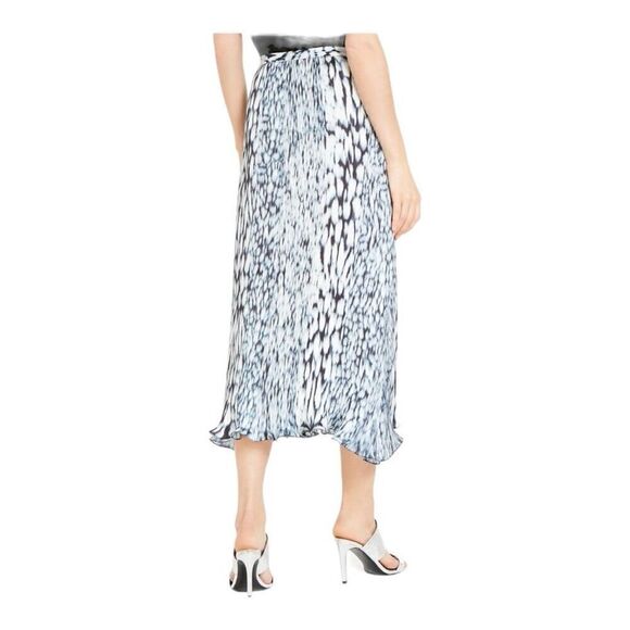 Elie Tahari Pleated Printed Midi Skirt Size 0 - Picture 2 of 14